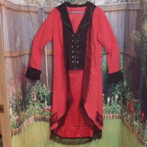 Women's Tuxedo Gothic Tailcoat Jacket Steampunk, Large